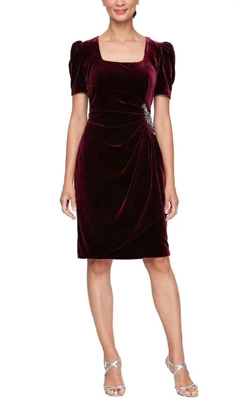 women's neon dressesAlex Evenings 8191959 - Ruched Detailed Cocktailk Dress