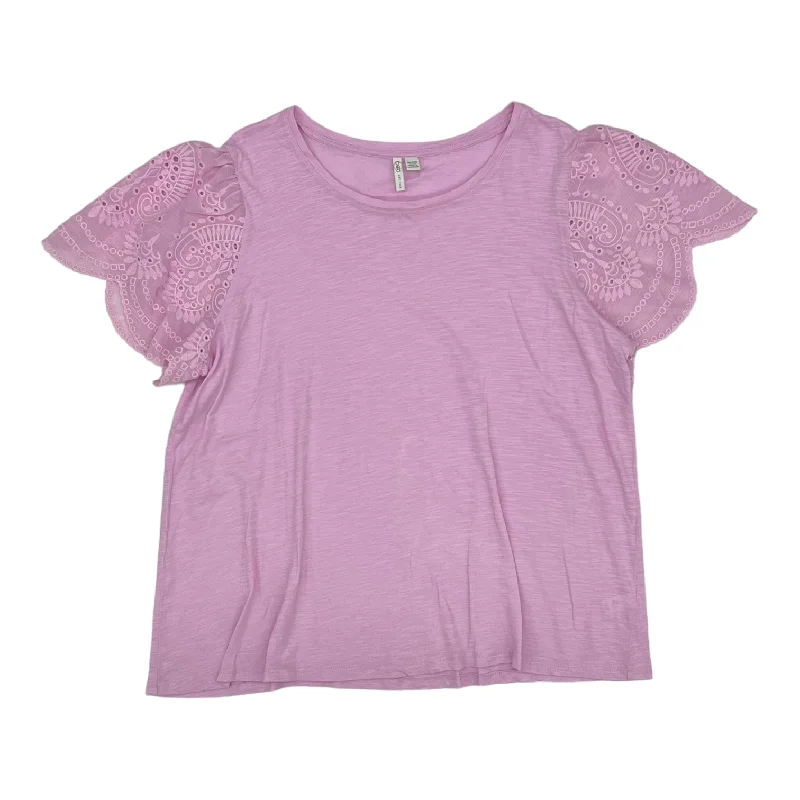 plus-size women's topsPINK TOP SS by CATO Size:1X