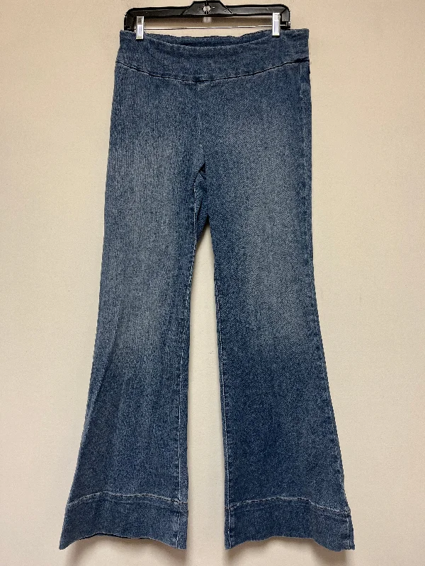 women's denim jeans with buttonsBlue Denim Jeans Flared Express, Size 12