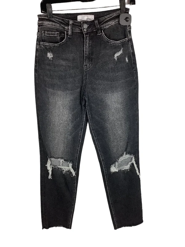 women's denim jeans with animal printsBlack Denim Jeans Straight Vervet, Size 0