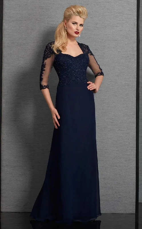 Shift DressClarisse Lace Applique Sweetheart Evening Gown 6328 - 1 pc Navy In Size 18 Available