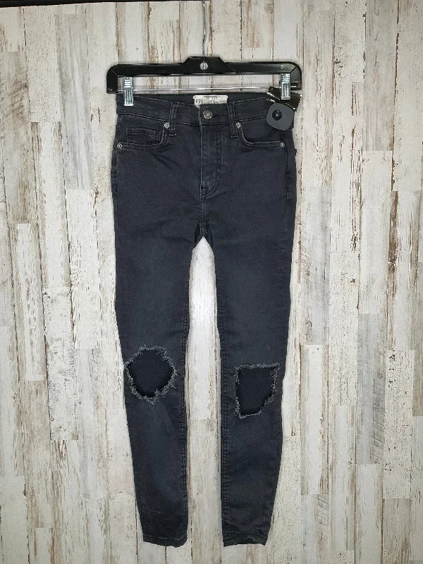 women's denim jeans with cotton blendBlack Jeans Skinny Free People, Size 0