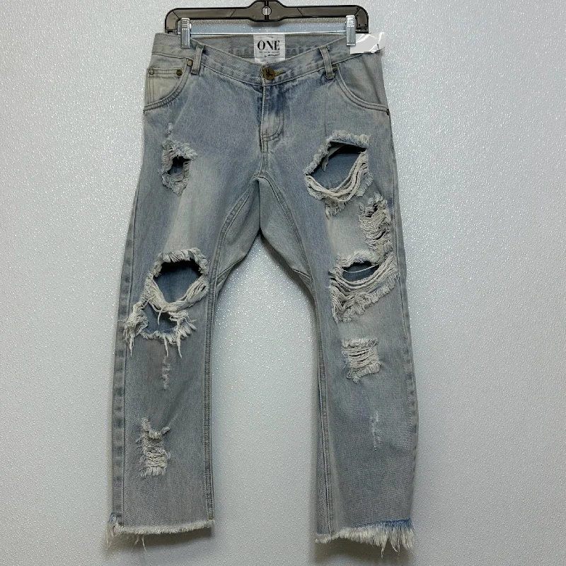 women's denim jeans for a chic appearanceDenim Jeans Cropped Anthropologie, Size 4