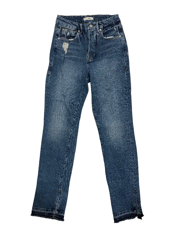 women's denim jeans for a chic appearanceBlue Denim Jeans Straight Good American, Size 2