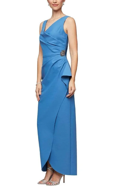 Denim DressAlex Evenings - Sleeveless Draped Dress 134200SC