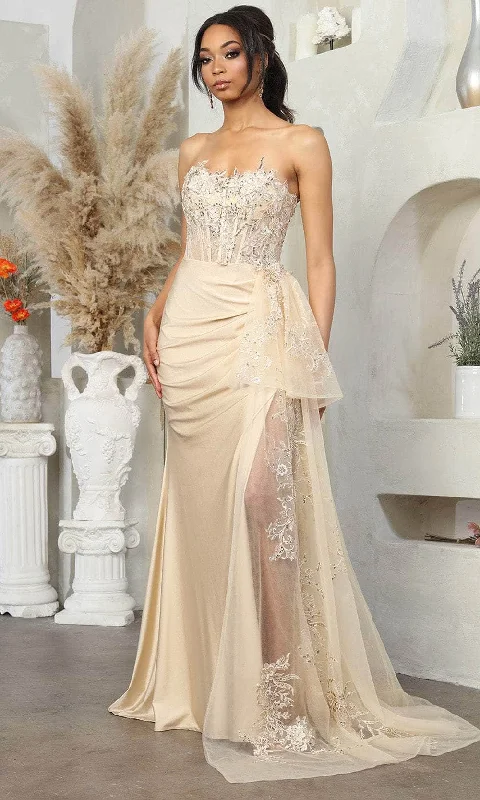 women's tall dressesMay Queen MQ2072 - Embroidered Sweetheart Evening Gown