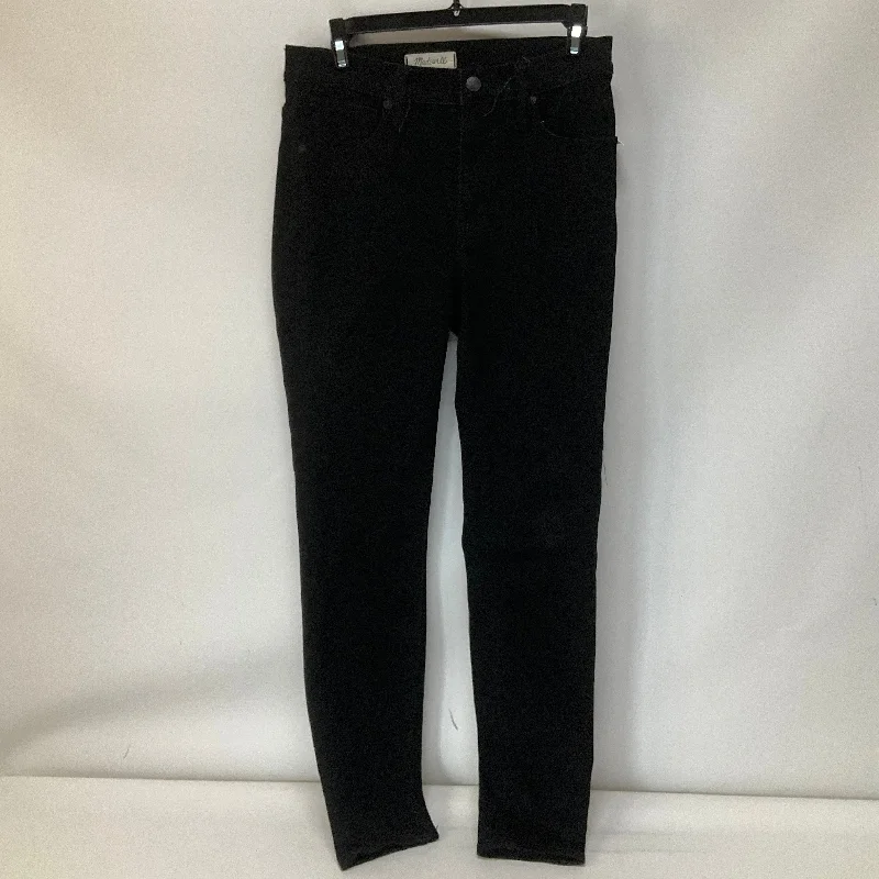 women's distressed denim jeans with holesBlack Denim Jeans Straight Madewell, Size 4