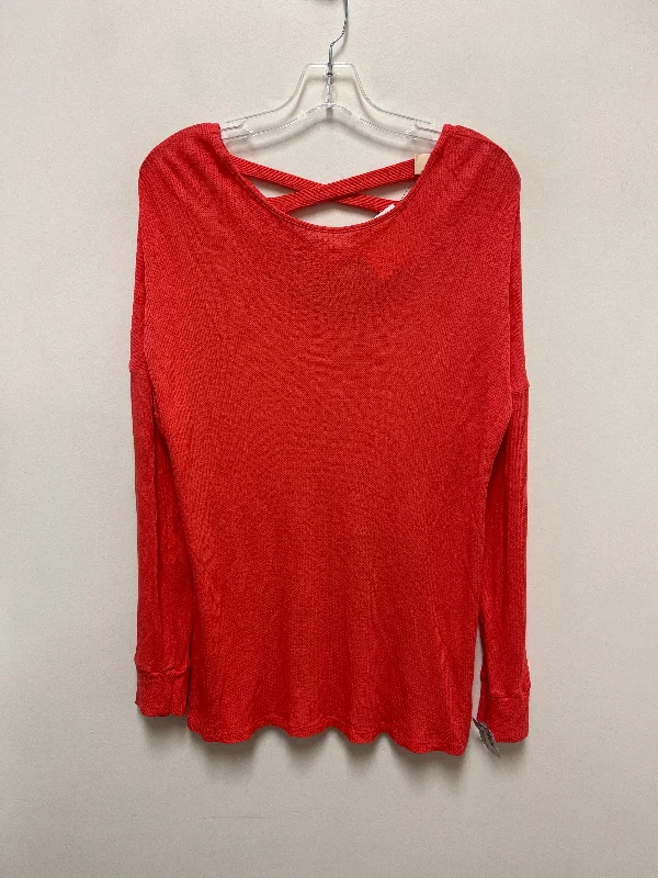 women's tops for those who want to create outfits that are both unique and memorableTop Long Sleeve By 7th Ray In Coral, Size: S