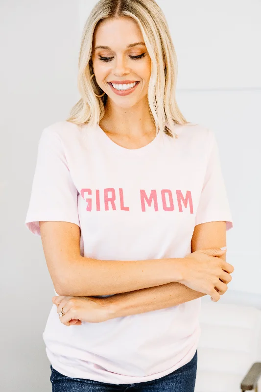 women's tops for those who want to wear pieces that are both functional and fashionableGirl Mom Light Pink Graphic Tee