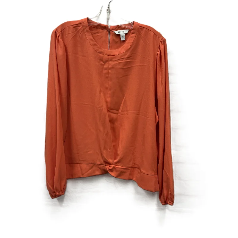 women's tops for those who want to create stylish and put-together outfits without spending a fortuneTop Long Sleeve By Nine West In Orange, Size: 1x