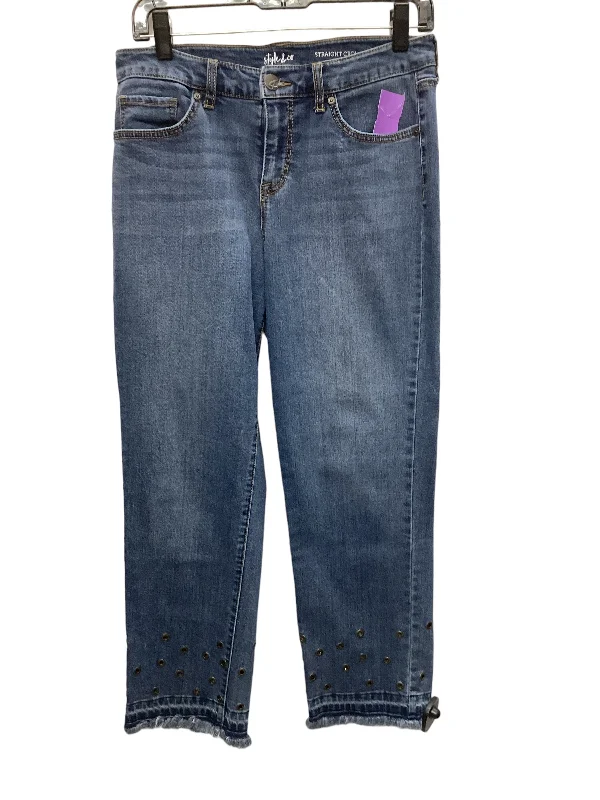 women's denim jeans for springBlue Denim Jeans Straight Style And Company, Size 6