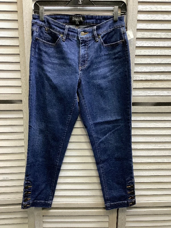 women's high-ankle denim jeansBlue Denim Jeans Cropped Talbots, Size 4