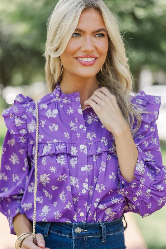 tank tops for womenPinch: Found Me Purple Floral Blouse