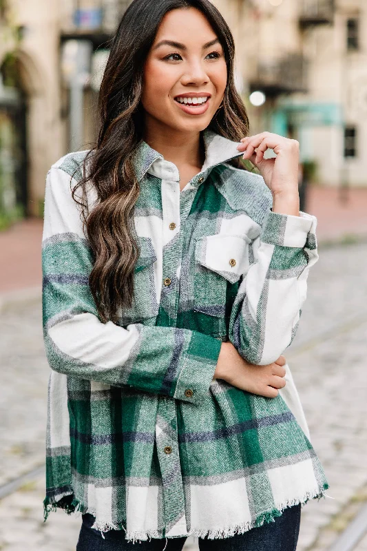 women's tops for those who want to wear versatile pieces that can be dressed up or downMake Your Own Choices Green Plaid Top