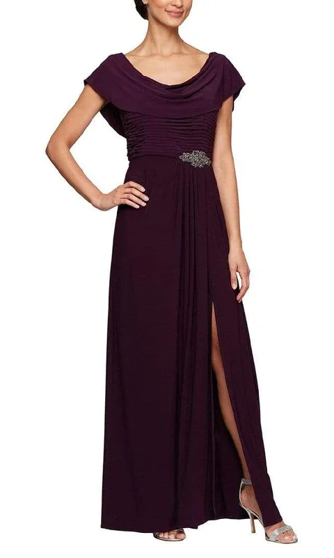 women's neon dressesAlex Evenings - 81351491 Cowl Long Dress