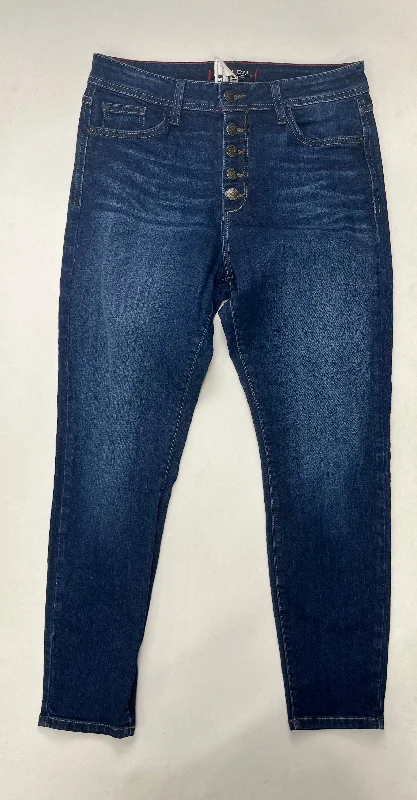 women's denim jeans with raw hemsDenim Jeans Straight Fran Denim, Size 10