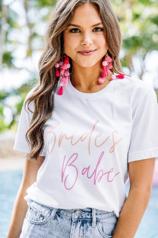 women's tops for those who want to add a touch of elegance and sophistication to their everyday wearBride's Babe White Graphic Tee