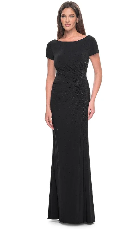 Flowy DressLa Femme 31773SC - Bateau Embellished Evening Dress