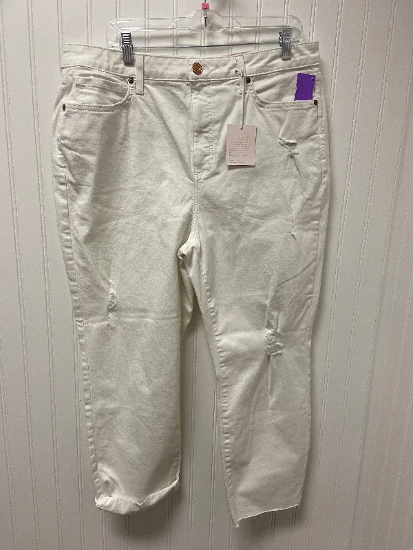 women's denim jeans for a day at the beachWhite Denim Jeans Straight Lc Lauren Conrad, Size 16