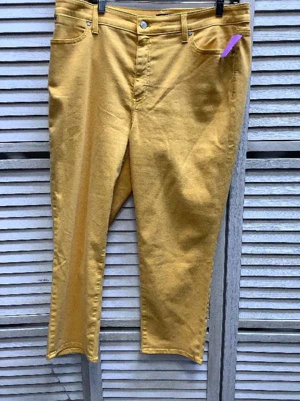 women's denim jeans with button-fly closureYellow Denim Jeans Skinny Talbots, Size 14