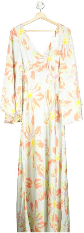 women's minimalist dressesBy Malina Floral Tie-Back Maxi Dress One Size