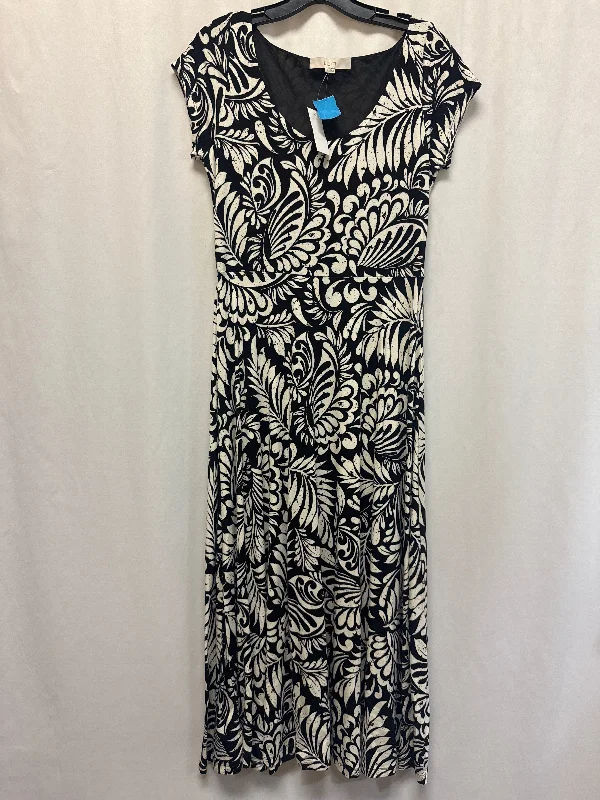 Peplum DressDress Casual Maxi By Loft In Black & White, Size: S