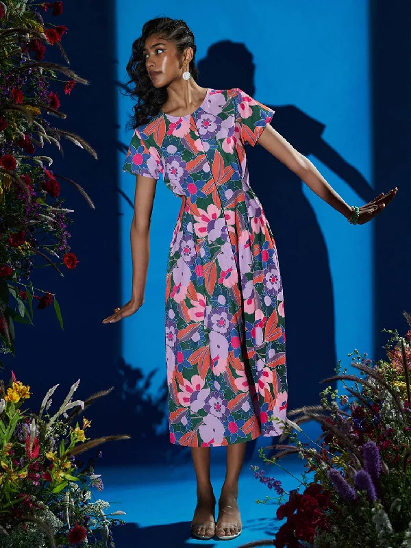 Neon DressForbidden Flower Midi Dress