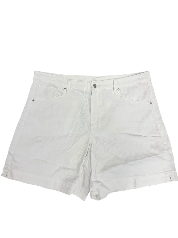 women's below-the-knee shortsShorts By Chicos In White Denim, Size: 16