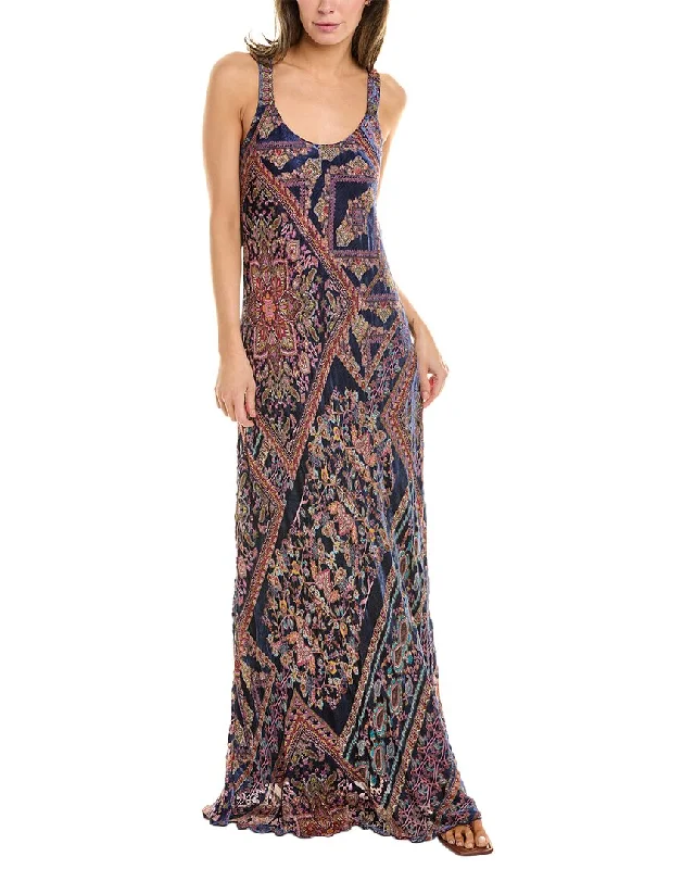 women's luxury dressesJohnny Was Omo Silk-Blend Maxi Dress