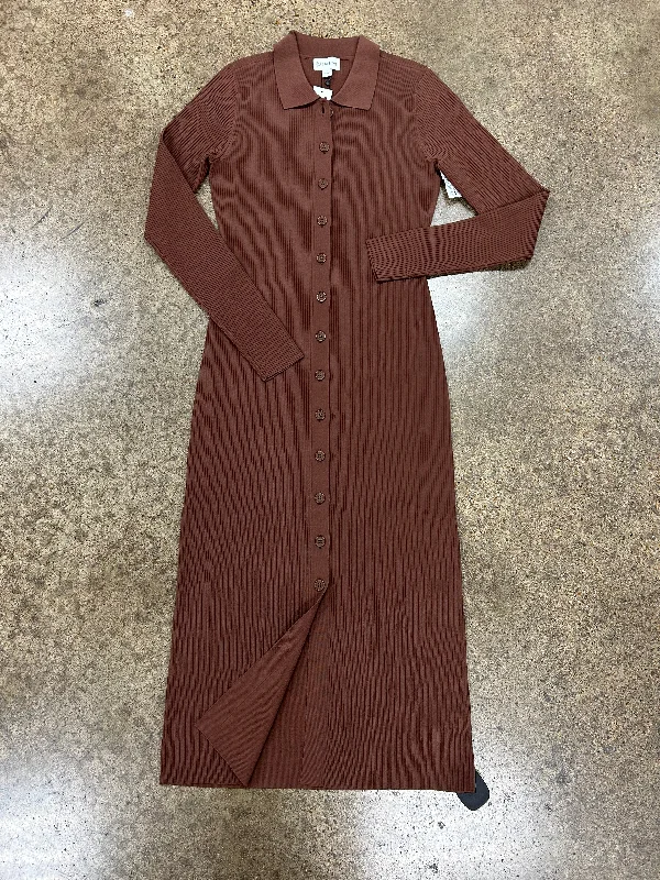 Knit DressDress Casual Maxi By Clothes Mentor In Brown, Size: S