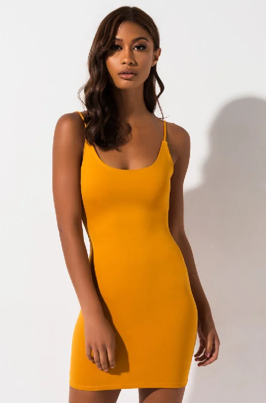 women's party dressesREYLA MINI BODYCON DRESS DARK YELLOW