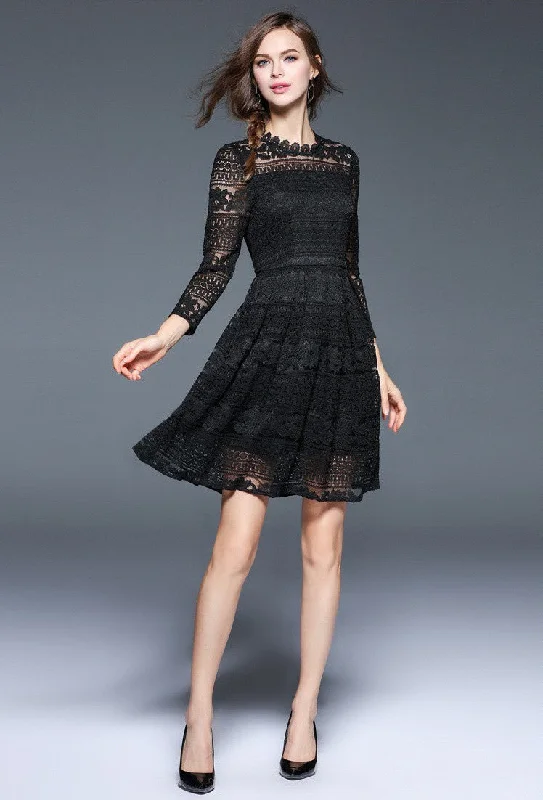 Cocktail DressAll-Over Lace Midi Dress