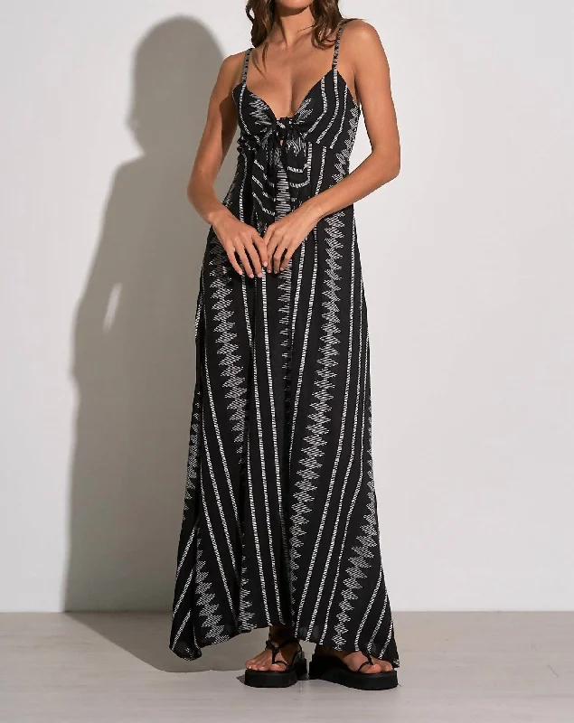 women's high-end dressesForever And Always Maxi Dress In Black/white