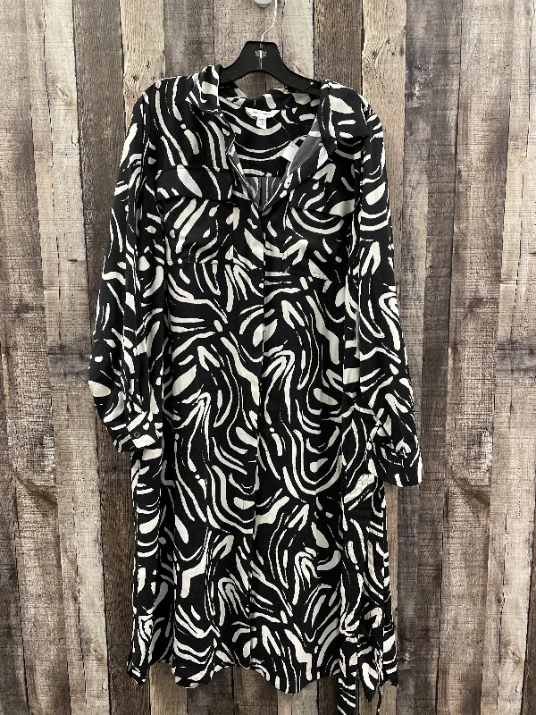 Animal Print DressDress Casual Maxi By Nine West In Black, Size: 1x