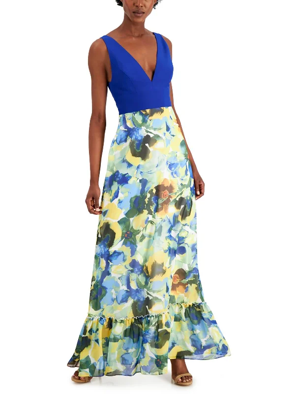 Custom DressWomens Floral Print Long Maxi Dress