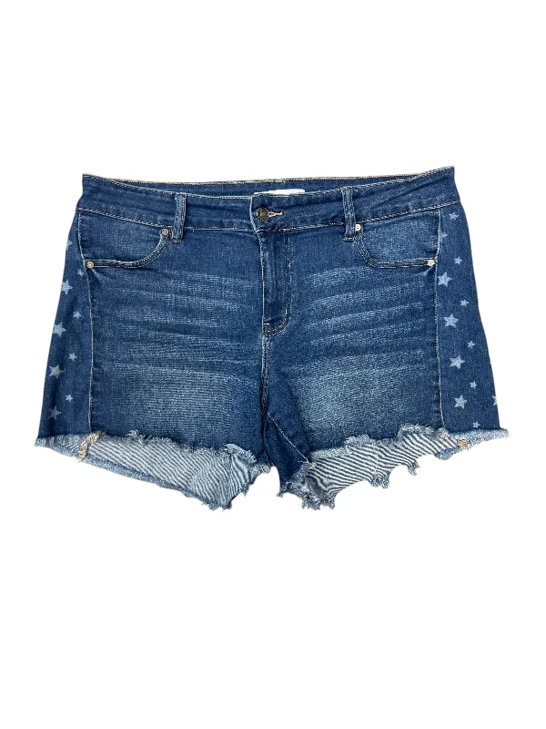 women's ripped shortsShorts By Kancan In Blue Denim, Size: 16