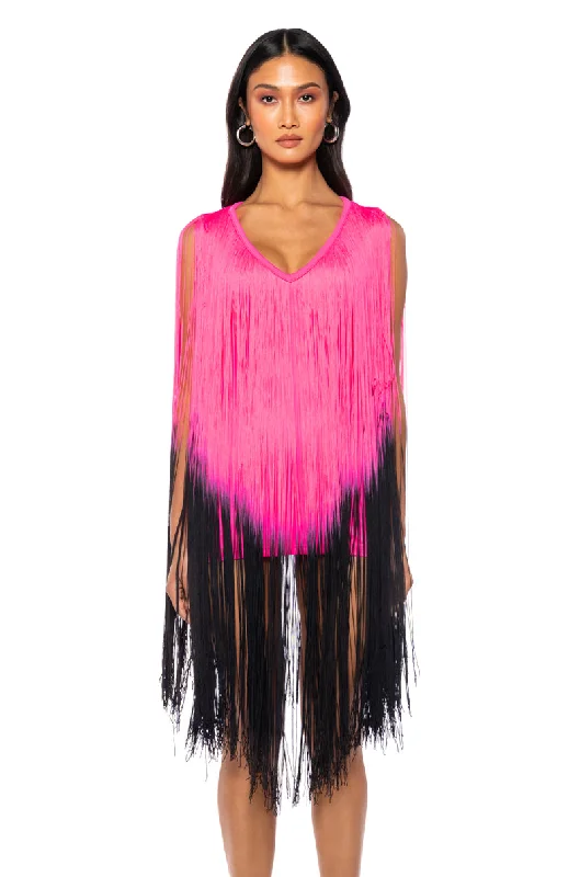 women's halter dressesFLAPPER FRINGE MINI DRESS