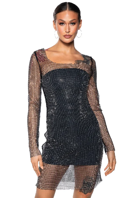 Prom DressKAMDYN RHINESTONE MESH MINI DRESS