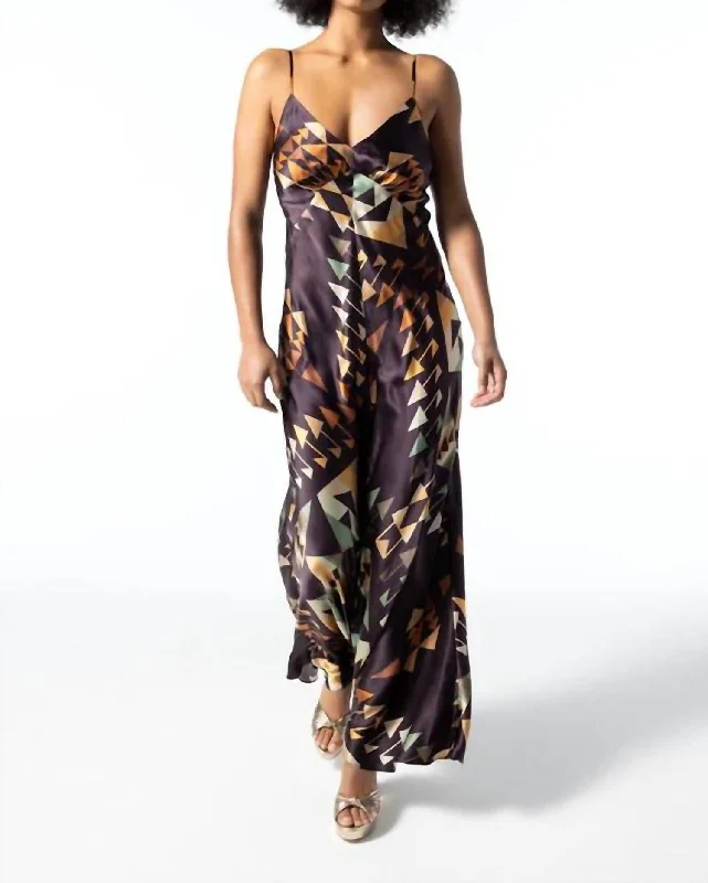 women's cinched-waist dressesLabyrinth Bias Maxi Dress In Multi