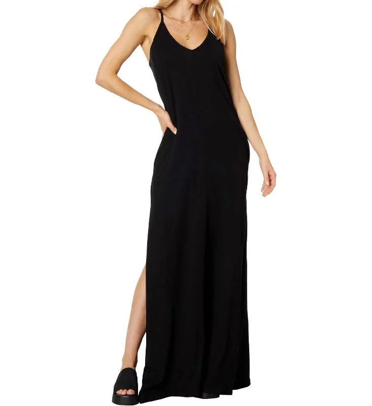 Halter DressCami Maxi Dress In Black