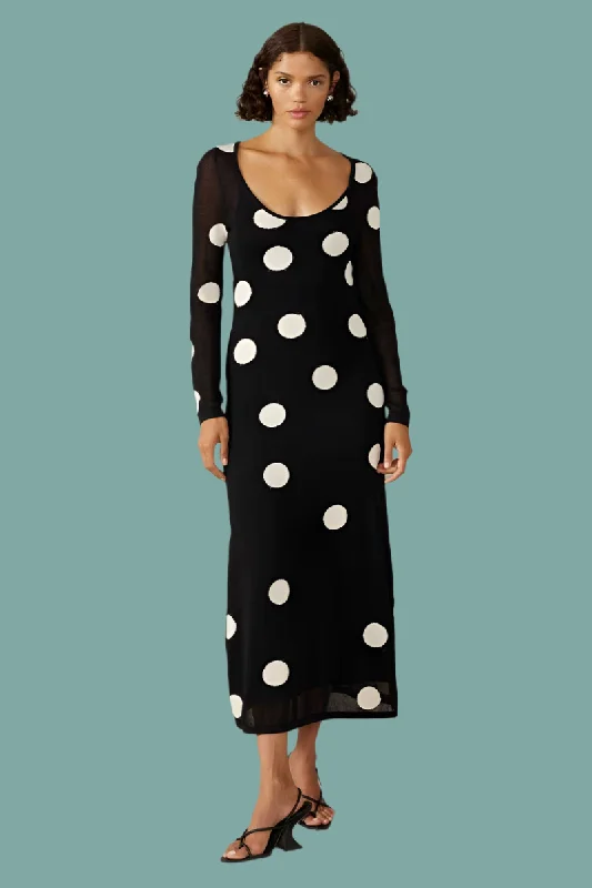 Bohemian DressEllipsis Knit Midi Dress