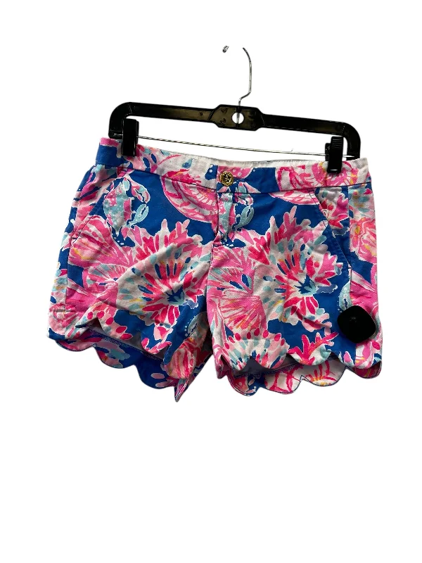 women's elastic waist shortsShorts By Lilly Pulitzer In Blue & Pink, Size: 2