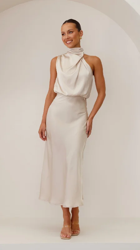 women's versatile dressesEsther Maxi Dress - Champagne