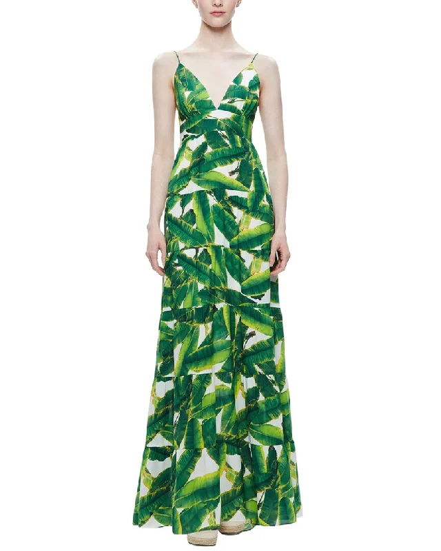 Body-Hugging Dressalice + olivia Karolina Halter Maxi Dress