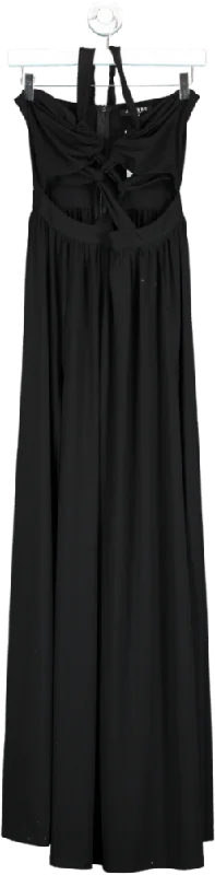 women's versatile dressesOeuvre Black Cut Out Maxi Dress UK 8