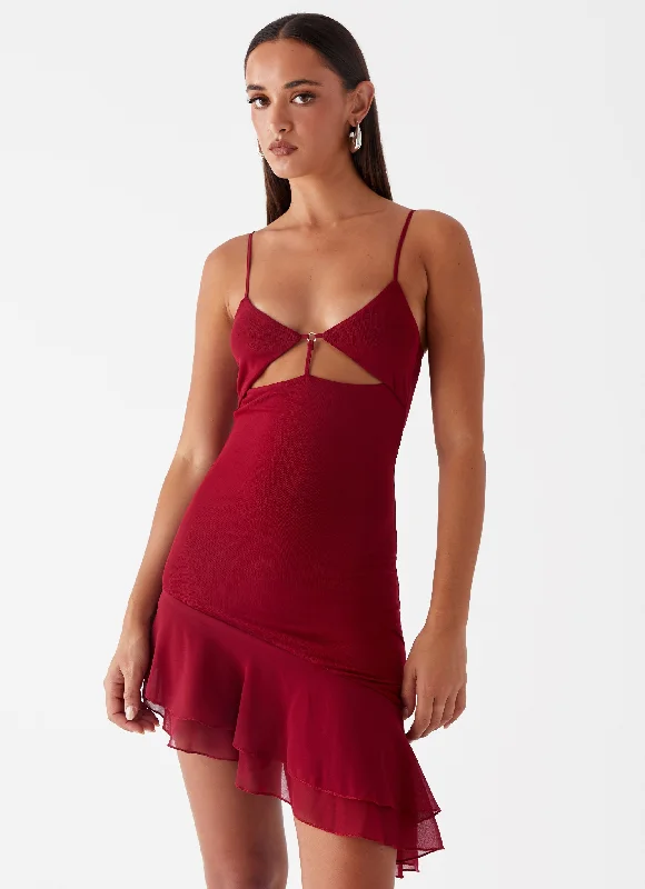 women's petite dressesMallory Mini Dress - Cherry Red