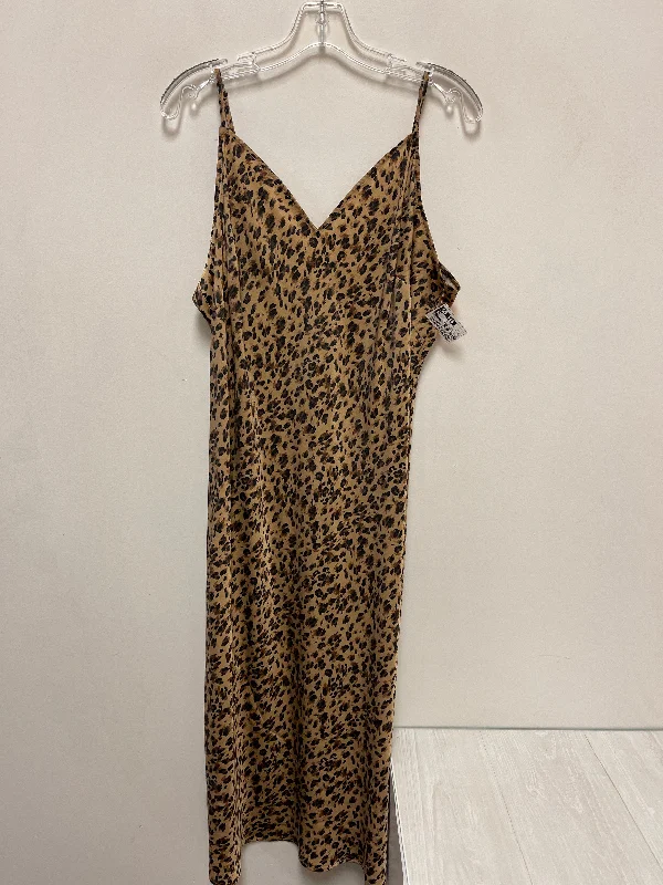 Flowy DressDress Casual Maxi By Time And Tru In Animal Print, Size: 2x