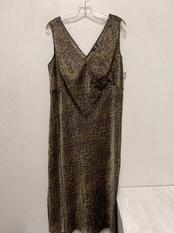 women's checkered dressesDress Casual Maxi By Terra & Sky In Animal Print, Size: Xl