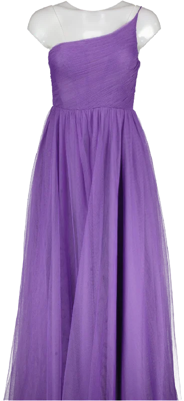 women's empire-line dressesJJ 's House Purple One Shoulder Tulle Maxi Dress UK 8