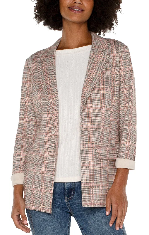 women's wide-leg pantsPETITE BOYFRIEND BLAZER